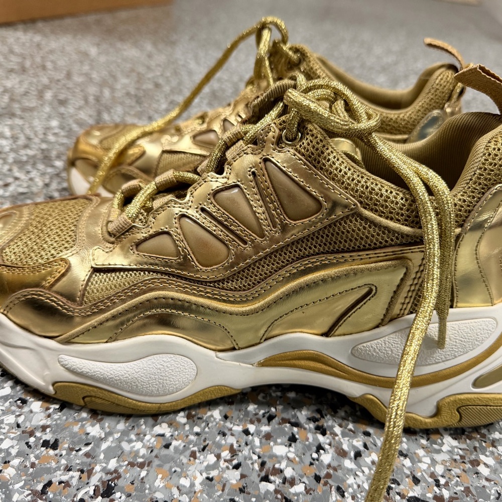 Sandro Gold Women's Sneakers - Picture 2 of 5